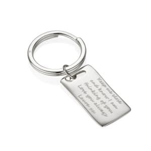 Personalised Silver Message Keyring