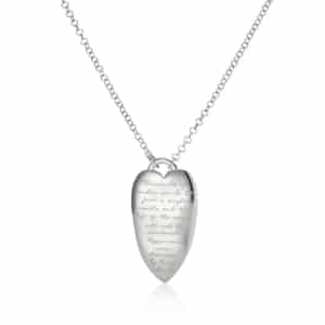 Silver heart Quote Necklace_2