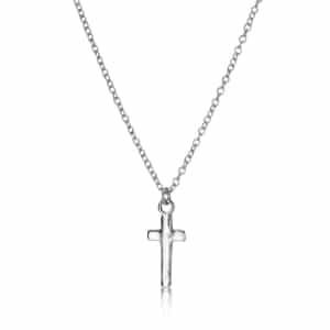 Silver Cross Charm Necklace