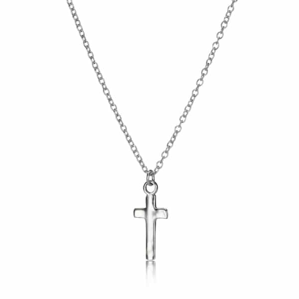 Silver Cross Charm Necklace