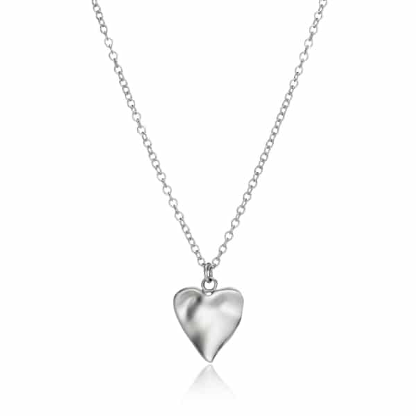 Silver Heart Charm Necklace_1