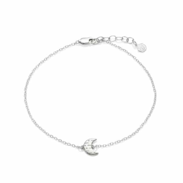 Silver Moon and Back Anklet