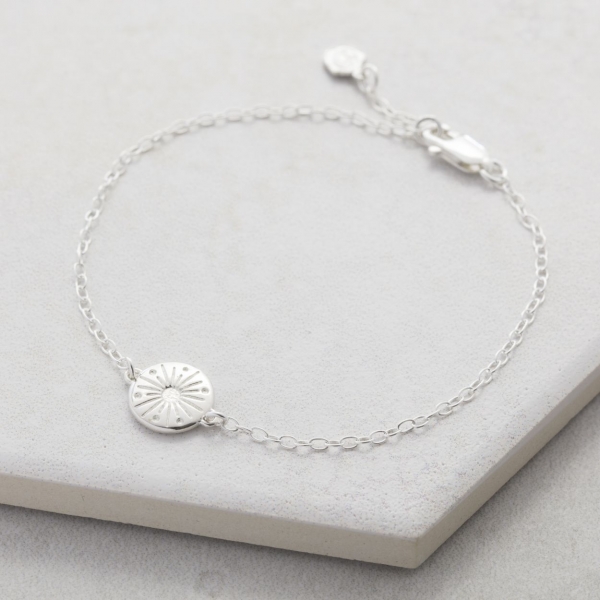 Silver Sun Anklet