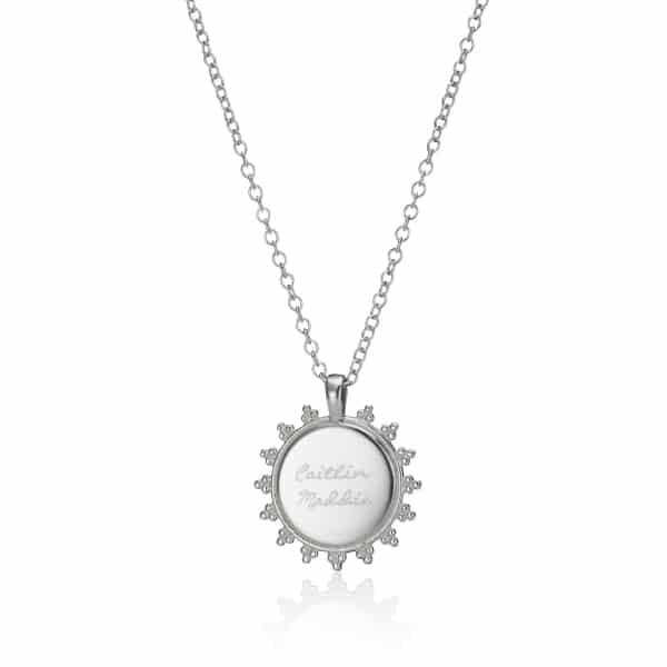 Personalised Silver Signature logo necklace