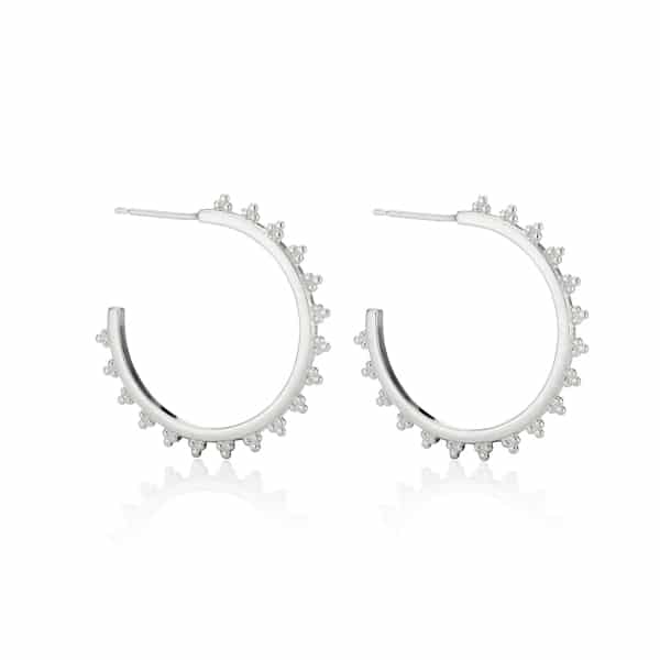 Sterling-Silver-Maxi-Signature-logo-Hoop-earrings
