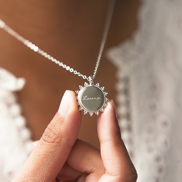 Personalised engraved necklace