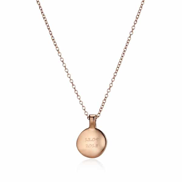 Rose Gold Circle Initial Necklace_2