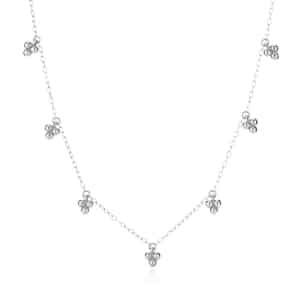 Silver Tiny Bead Necklace