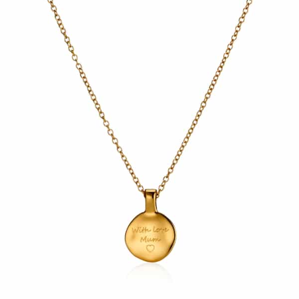 Yellow Gold Circle Initial Necklace_2