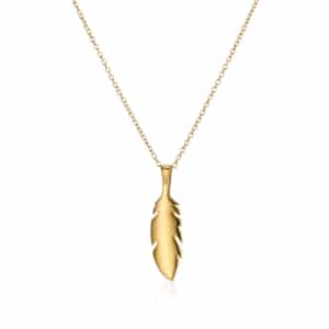 Yellow Gold Feather Necklace_1