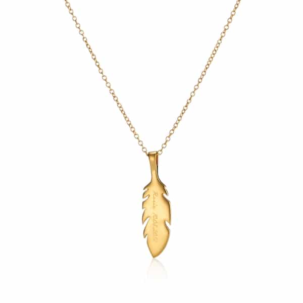 Yellow Gold Feather Necklace_2