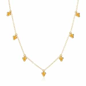 Yellow Gold Tiny Bead Necklace