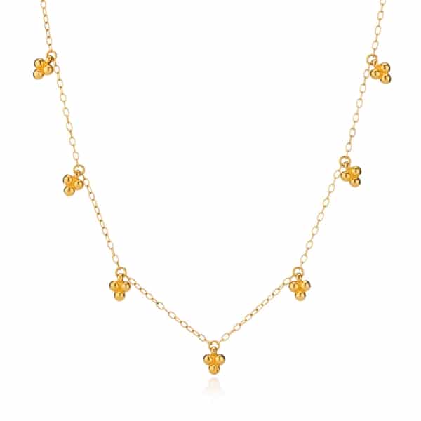 Yellow Gold Tiny Bead Necklace