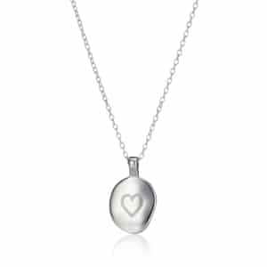 Silver Oval Heart Necklace_1