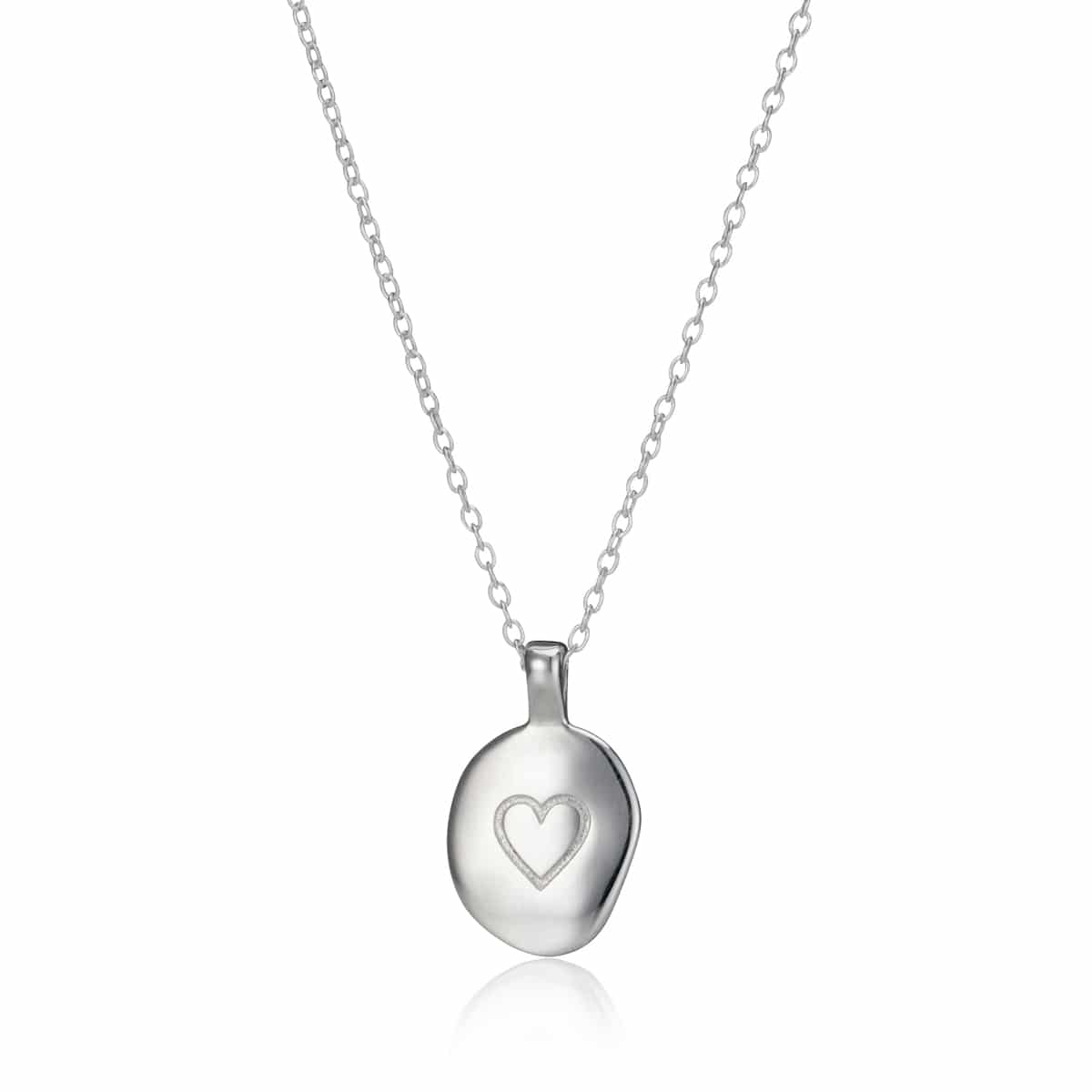 Silver Oval Heart Necklace_1