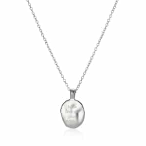 silver Oval Initial Necklace_1