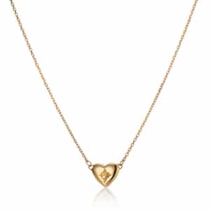 Gold North Star Heart Necklace