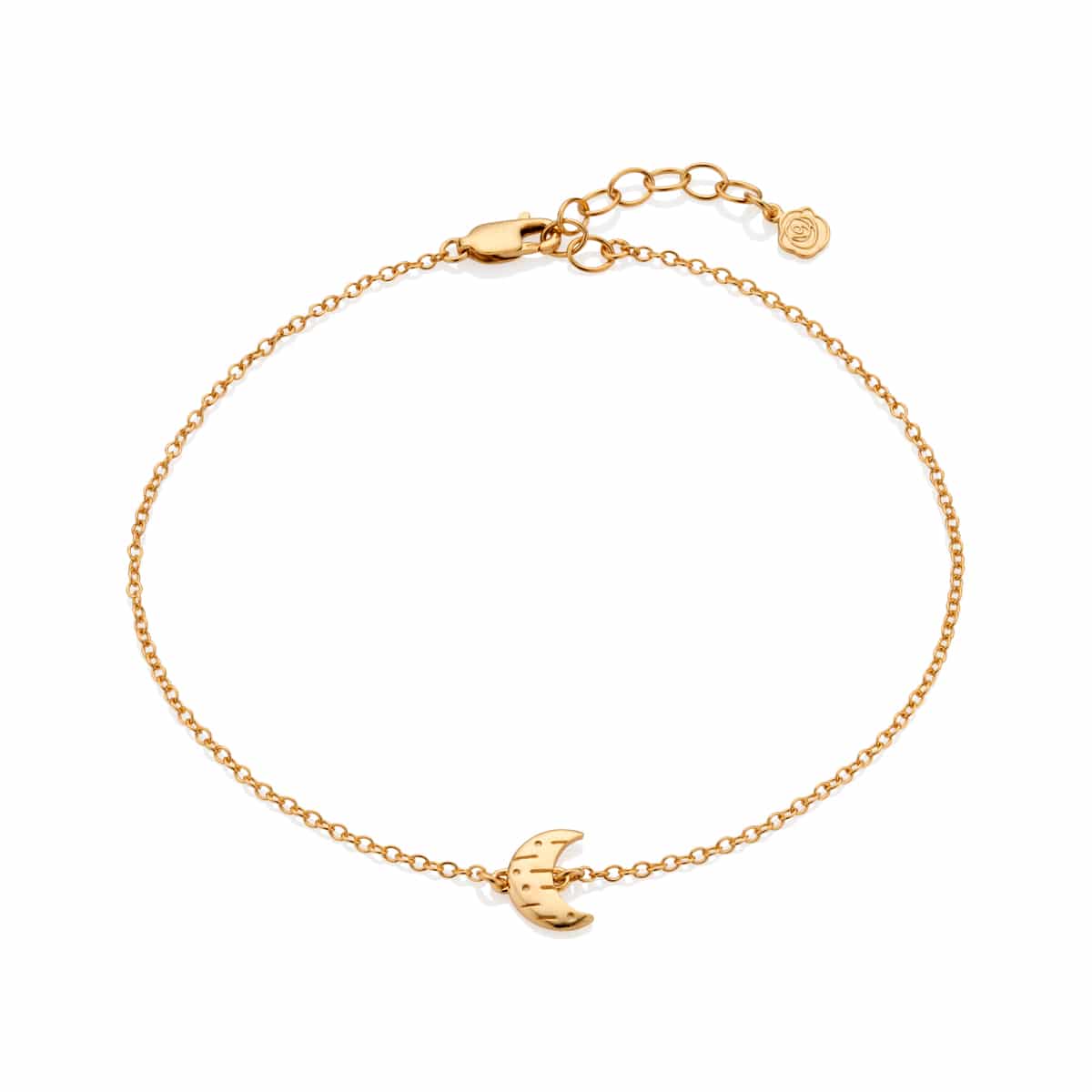 Silver Moon and Back Anklet | Under the Rose