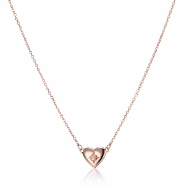 Rose Gold North Star Heart Necklace_2