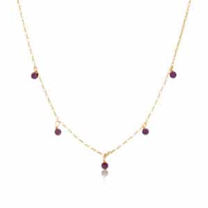 Gold February Birthstone Necklace