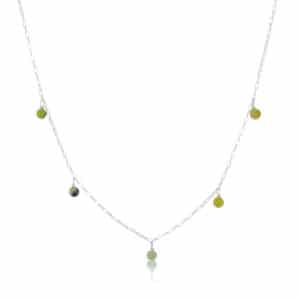 Silver May Birthstone Necklace