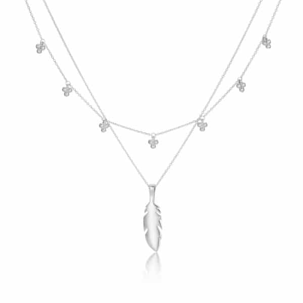 Bead and Feather Necklace