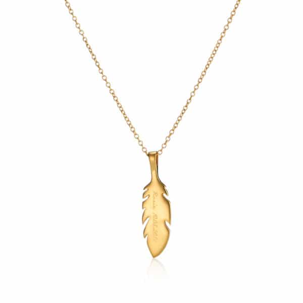 Yellow Gold Feather Necklace_2