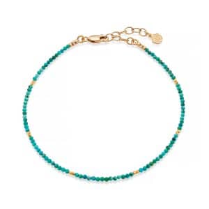 Delicate Turquoise and Gold Anklet