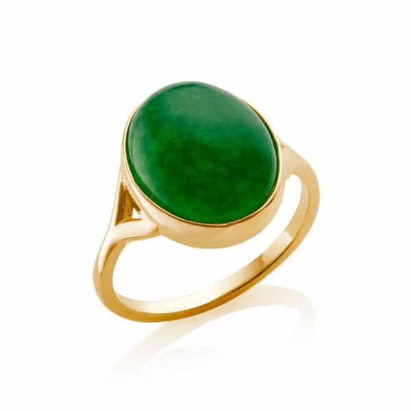 Ring Round Green Stone