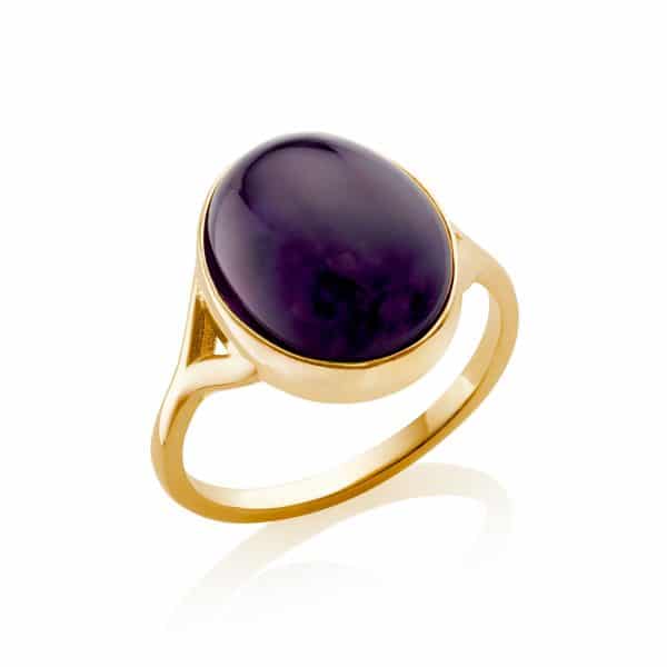 Ring Round Purple Stone