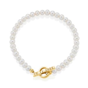 Pearl T-Bar Bracelet_Gold
