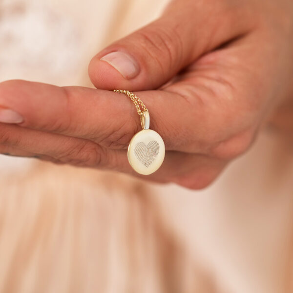 personalised heart shaped Fingerprint Necklace