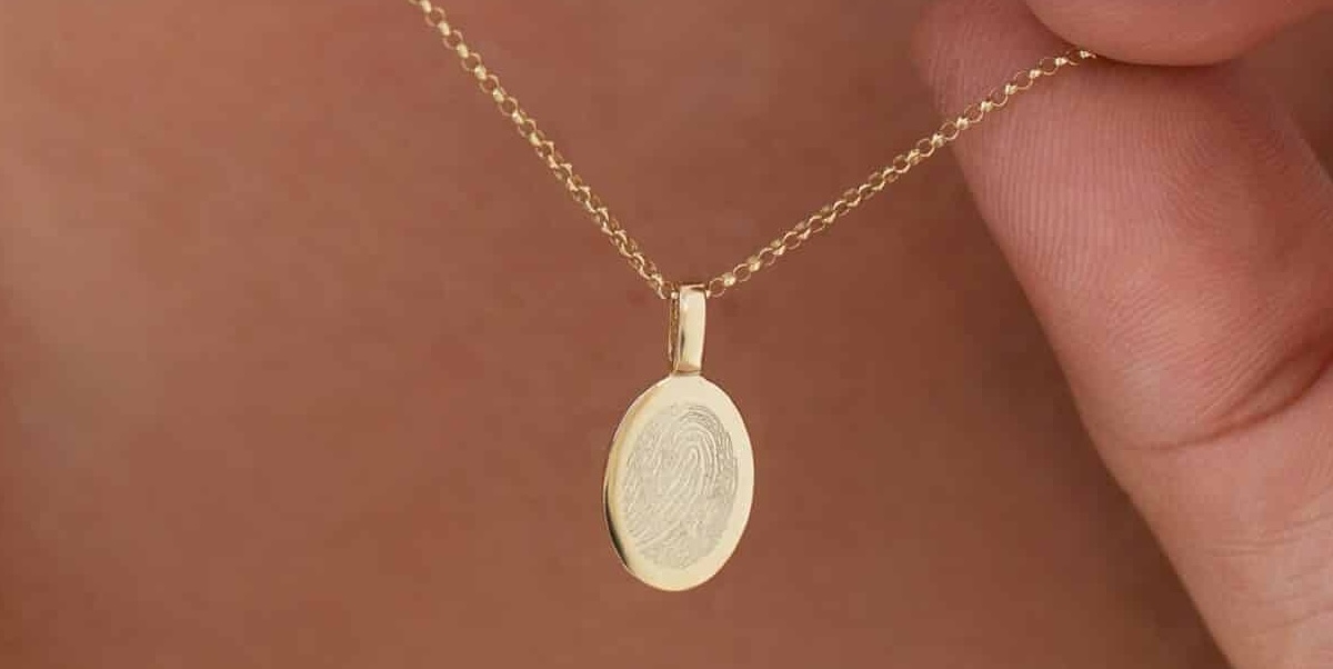 custom gold fingerprint necklace